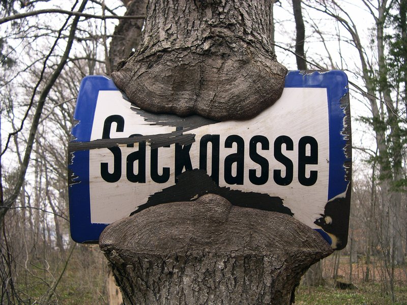 Hinweisschild Sackgasse