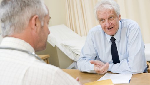 Foto von Patient in der Sprechstunde