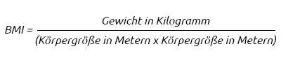 Grafik: BMI-Berechnung - wie im Text beschrieben