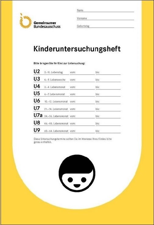 Grafik: Das gelbe Kinderuntersuchungsheft