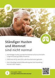 Abbildung: Poster Ständiger Husten und Atemnot sind nicht normal
