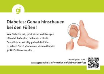 Abbildung: Postkarte Diabetischer Fuß