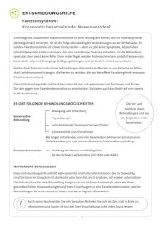 Abbildung: Entscheidungshilfe Facettensyndrom (Facettenarthrose)