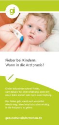 Abbildung: Faltblatt Fieber bei Kindern: Wann in die Arztpraxis?