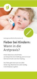 Abbildung: Faltblatt Fieber bei Kindern: Wann in die Arztpraxis?