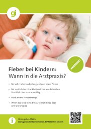 Abbildung: Poster Fieber bei Kindern: Wann in die Arztpraxis?