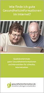 Grafik: Deckblatt Flyer Gute Gesundheitsinformationen