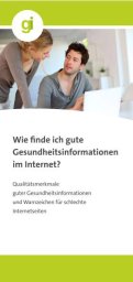 Vorschaubild: Faltblatt Gute Gesundheitsinformationen