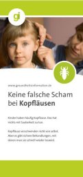 Abbildung: Faltblatt Keine falsche Scham bei Kopfläusen