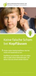 Abbildung: Faltblatt Keine falsche Scham bei Kopfläusen