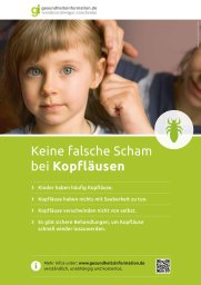 Abbildung: Poster Keine falsche Scham bei Kopfläusen