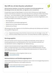 Vorschaubild Infoblatt Rauchentwöhnung