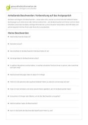 Anhaltende Beschwerden: Vorbereitung auf das Arztgespräch